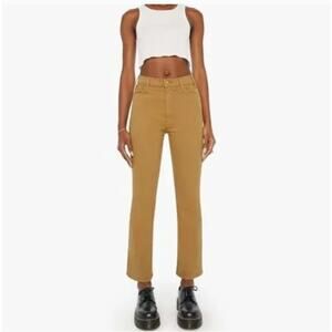 Mother The Hustler Flood Ankle Bootcut Jeans High Rise Breen Wash Tan Size 30